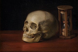 Skull and Hourglass by Christian Albrecht Jensen