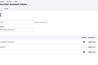 Overriding Drupal Core user account menu ‘Log in’ ‘Log out’ link