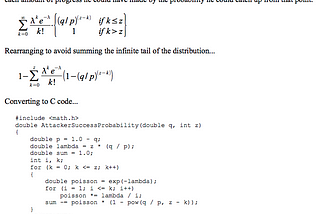 Bitcoin whitepaper - Calculations explained