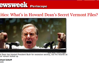 Howard Dean, Boy Scouts, and Super Secret Statehouse Records