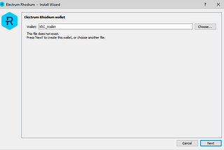 How to create a new Electrum Rhodium wallet