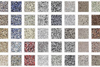 41 Color Chip & Flake Blends | Slide-Lok Floor Coatings & Storage Systems