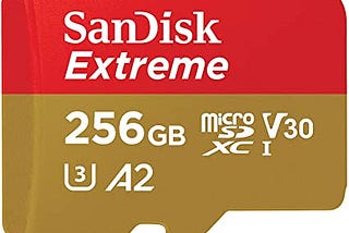 SanDisk 256GB Extreme microSDXC UHS-I Memory Card with Adapter