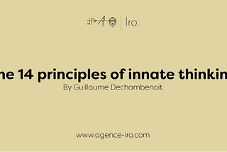 The 14 principles of innate thinking.