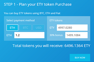 How to contribute in Etherty presale using Ether