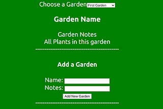 Gardening App in ReactJS