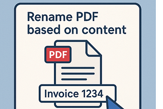 Rename PDF files in bulk based on content. Here is the solution.