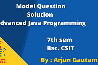 Model Question Solution Java