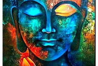 Buddha Painting — beautiful abstract colors. Heal your eyes with the help of Meir Schneider or Joe Dispenza (no affiliations).