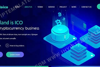 ICO Website Template with unique crypto landing page designs!