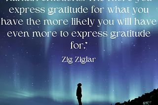 Having an Attitude of Gratitude