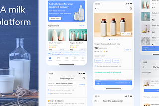 “E-milk”- a milk delivery app (UI/UX case study)