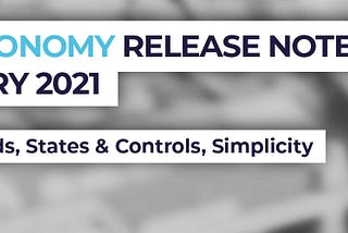 MyDataEconomy Release Notes — 1st Feb 2021