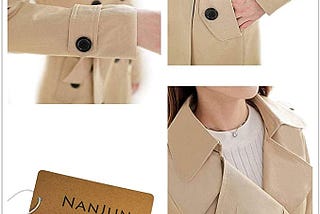 NANJUN Women’s Double Breasted Trench Coat