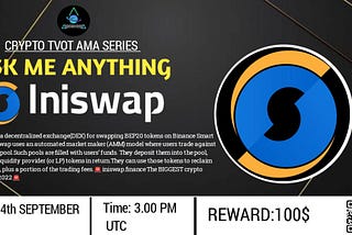 AMA Recap: CRYPTO TVOT × Iniswap Finance