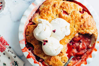 Cherry Rhubarb Crumble