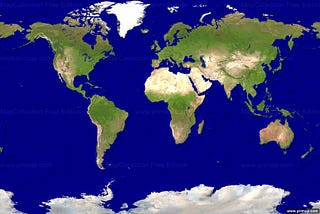 Image of the World satellite map