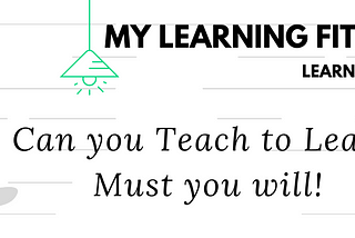 Can you Teach to Learn🤔 ..Must you will ✨💯