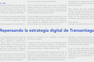 Repensando la estrategia digital de Transantiago