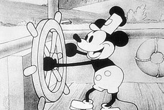 Figura 1 — Mickey Mouse em sua primeira aparição, em 1928