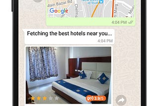 Book hotels near you, with WhatsApp 📍 !