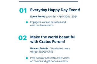 Cratos Spring Event in April!