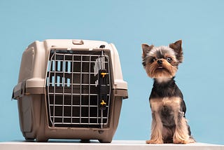 A Pet Carrier And A Crate