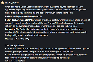 CryptoGPT Insights: How Do You Decide When to Buy the Dip? Methods and Quantifying Strategies