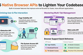 5 Browser APIs That Make Your Favorite Libraries Look Unnecessary