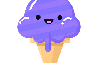 Icon for Sorbet project. The image is of a scoop of purple sorbet on an ice cream cone.