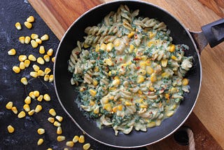 Spinach & Corn Wholewheat Pasta