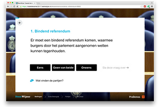 Design of Stemwijzer.nl (Dutch elections)