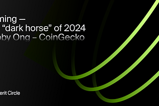 CoinGecko’s Bobby Ong on his trends for 2024 and why gaming is his “dark horse” for the year