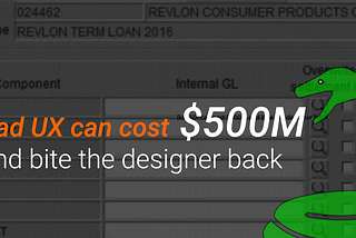 Bad UX is expensive as $500M