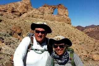 Laura & Sasha at Lake Mead National Recreation Area leading a hike to Liberty Bell