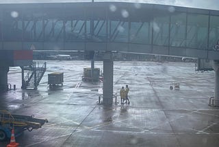 Rainy day on departure