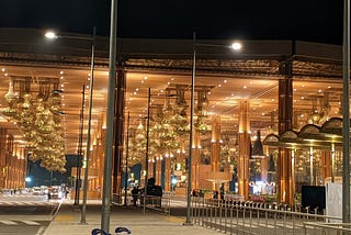 Drop off area of Bangalore’s Kempegowda International airport.
