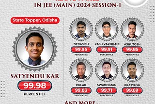 Satyendu Kar from ODM Public School Secures the State Topper Spot for the JEE Mains 2024