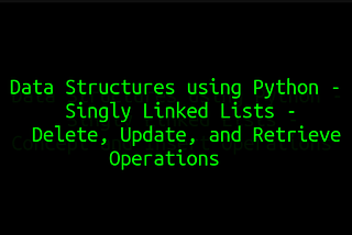 Data Structures using Python —# 2