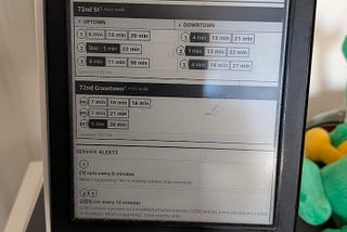 Repurposing my Kindle as an MTA board