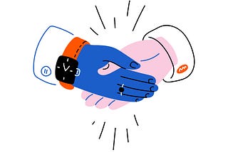 Two shaking hands on the picture