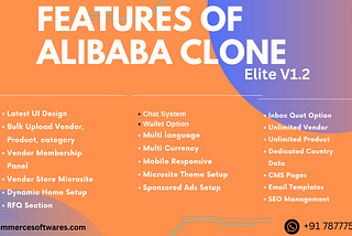 Features List Of Alibaba Clone Elite V1.2
