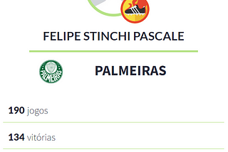 Resumo dos meus registros pessoais no Futebolística