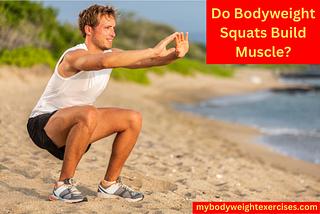 An Athletic Man on a Beach Doing Bodyweight Squats