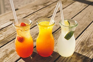 Photo by Susanne Jutzeler, suju-foto : https://www.pexels.com/photo/three-assorted-fruit-juice-in-glasses-1233319/
