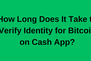 Verify Identity on Cash App Bitcoin