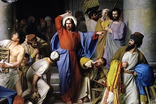 Photo of the painting Carl Bloch (1834–1890), “The Cleansing of the Temple” (photo: Public Domain)
