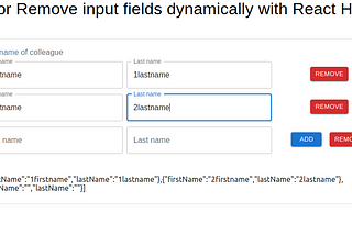 Add or remove input fields dynamically with react js