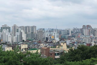 View of Seoul with skyline
