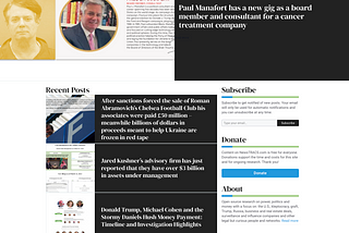 Image of homepage of Newstracs.com — visit site for interactive content.